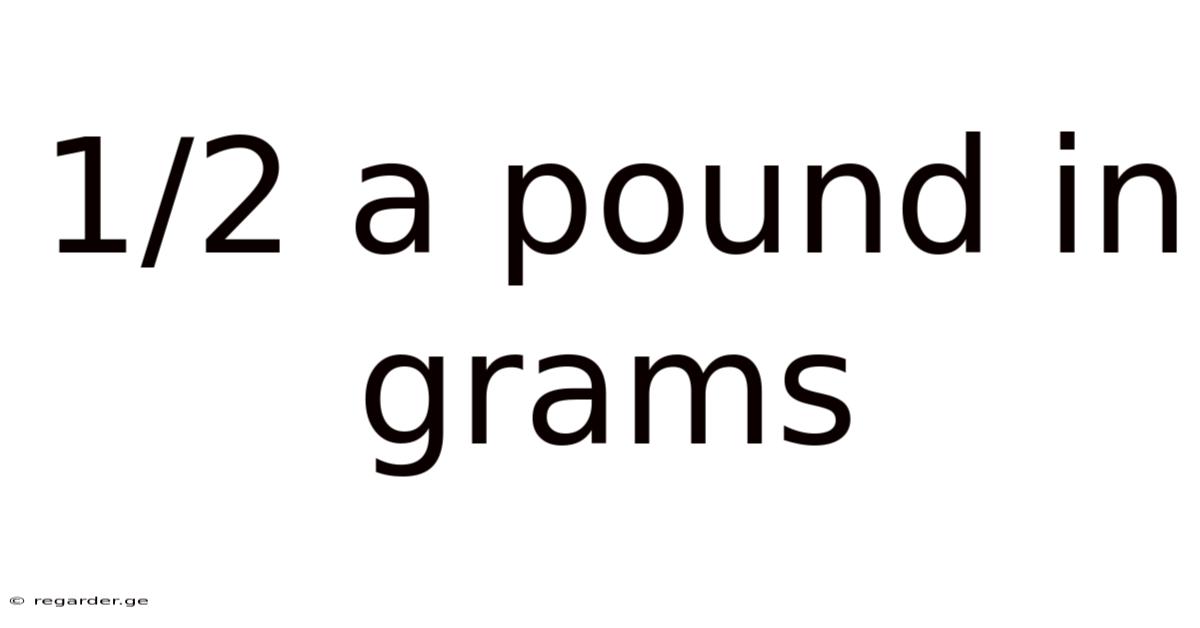 1/2 A Pound In Grams