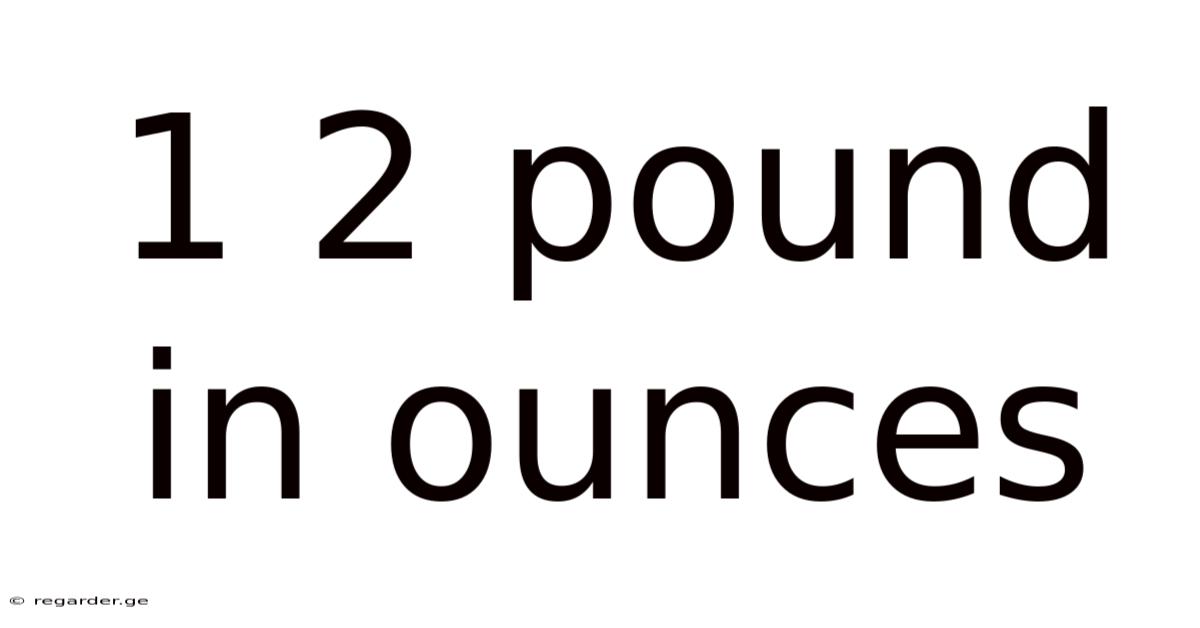 1 2 Pound In Ounces