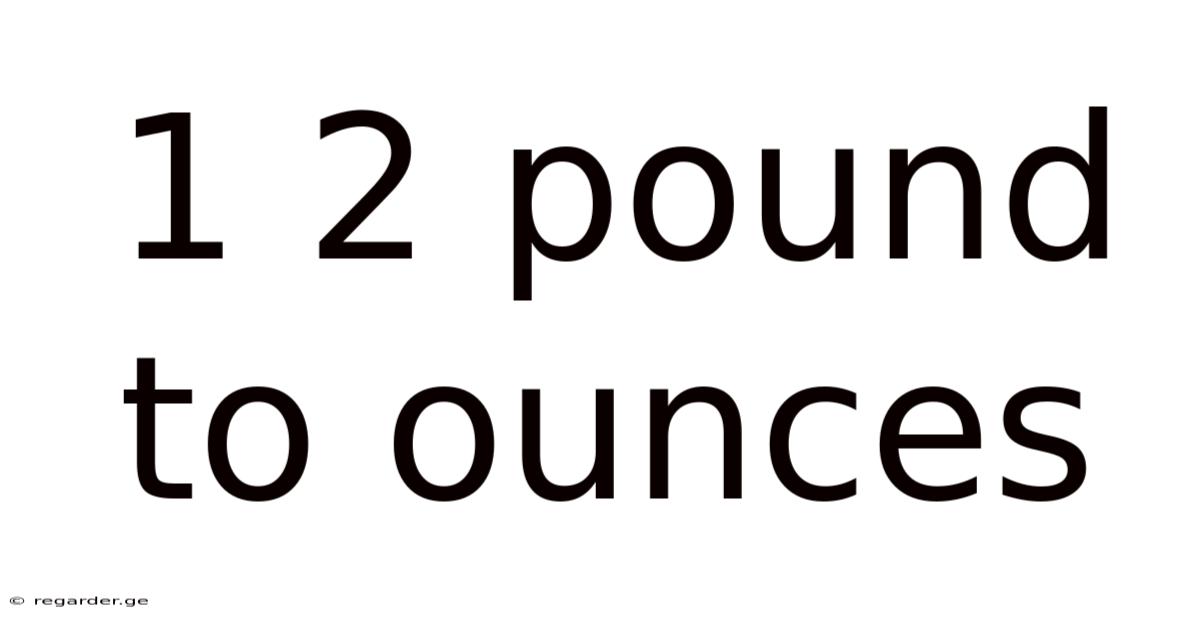 1 2 Pound To Ounces