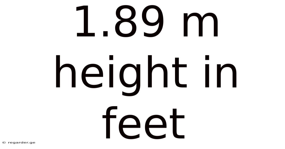 1.89 M Height In Feet