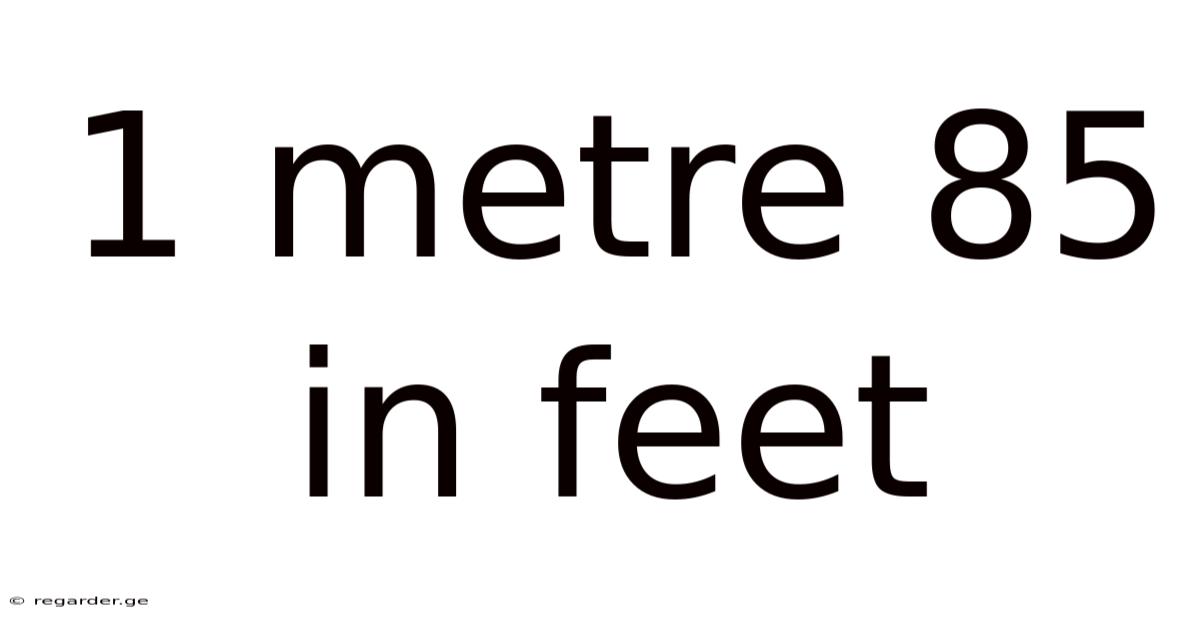 1 Metre 85 In Feet