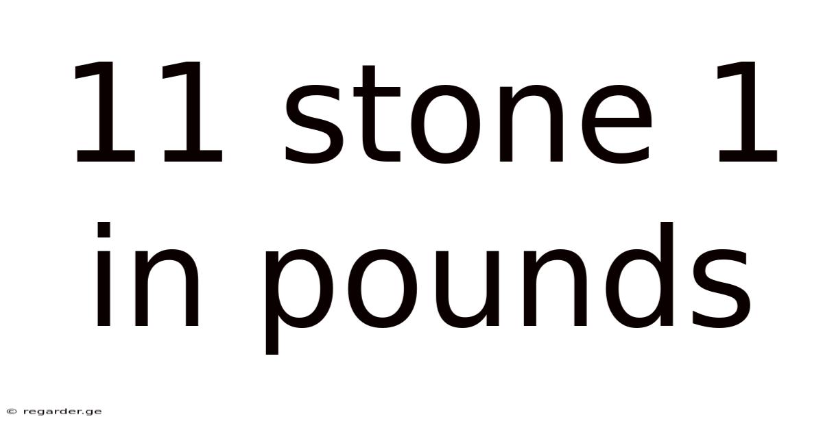 11 Stone 1 In Pounds