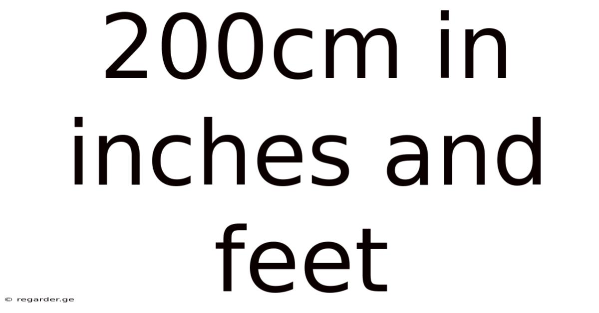 200cm In Inches And Feet