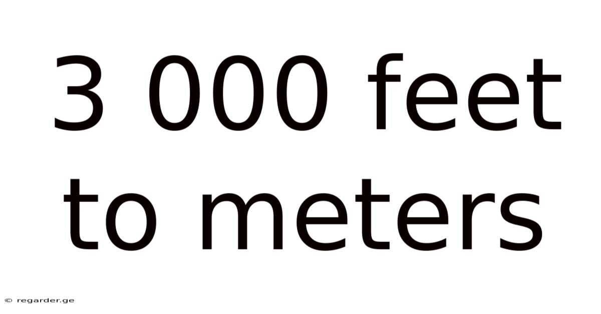 3 000 Feet To Meters