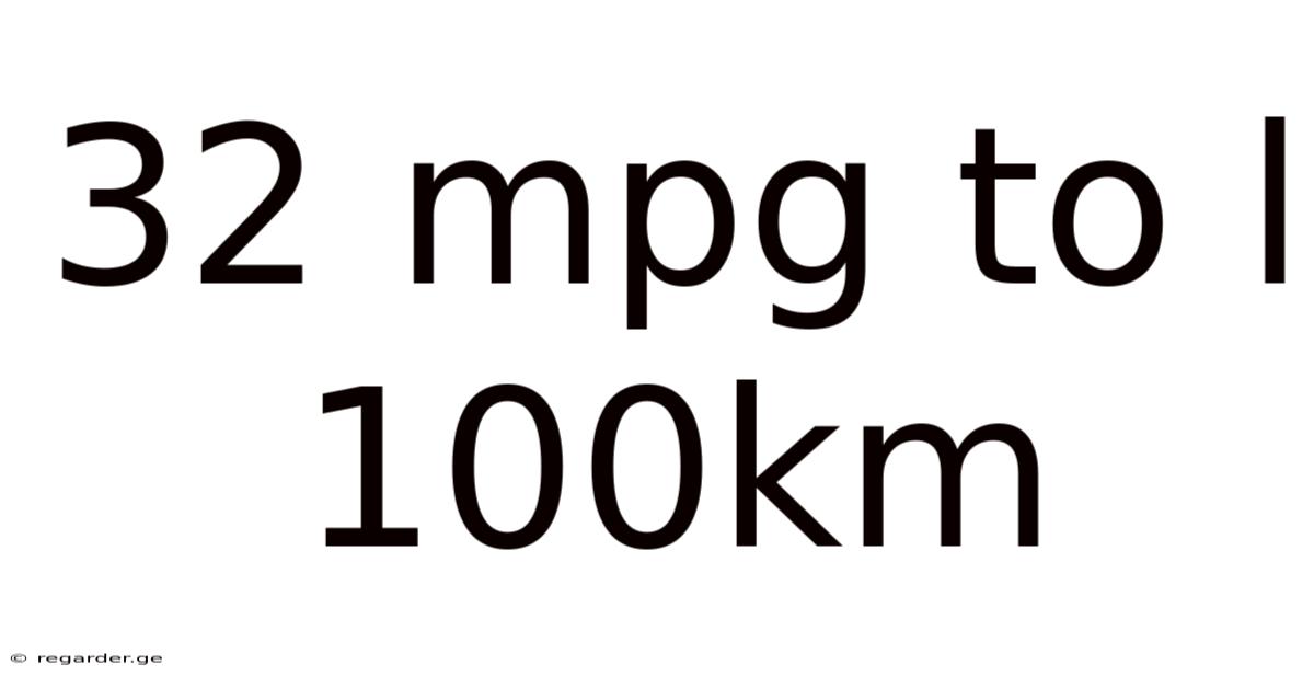 32 Mpg To L 100km