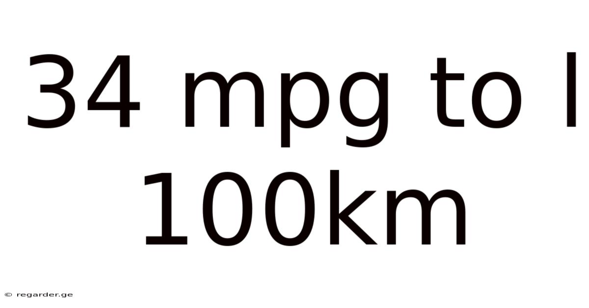 34 Mpg To L 100km