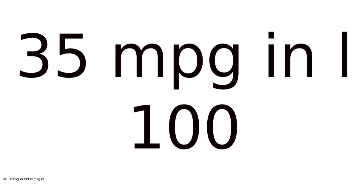 35 Mpg In L 100