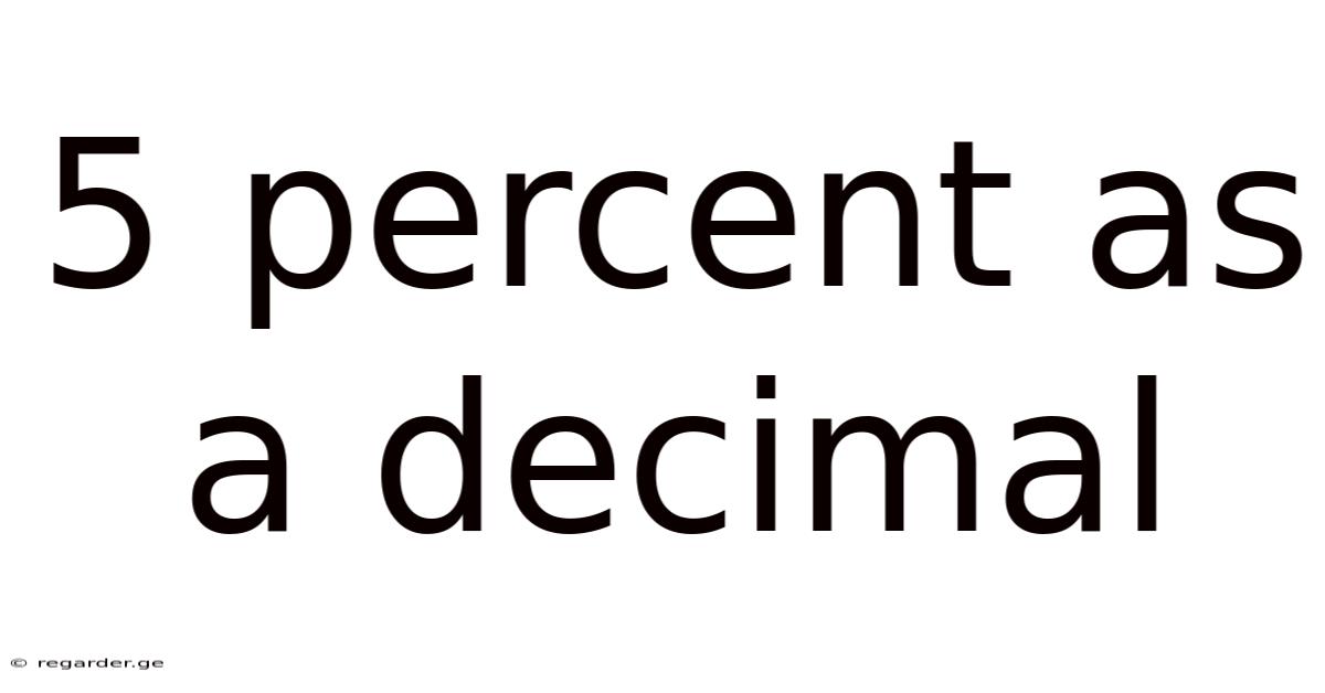 5 Percent As A Decimal
