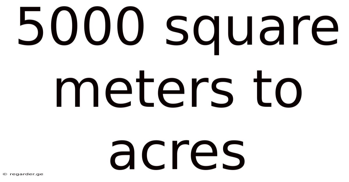 5000 Square Meters To Acres