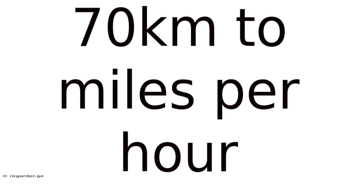 70km To Miles Per Hour