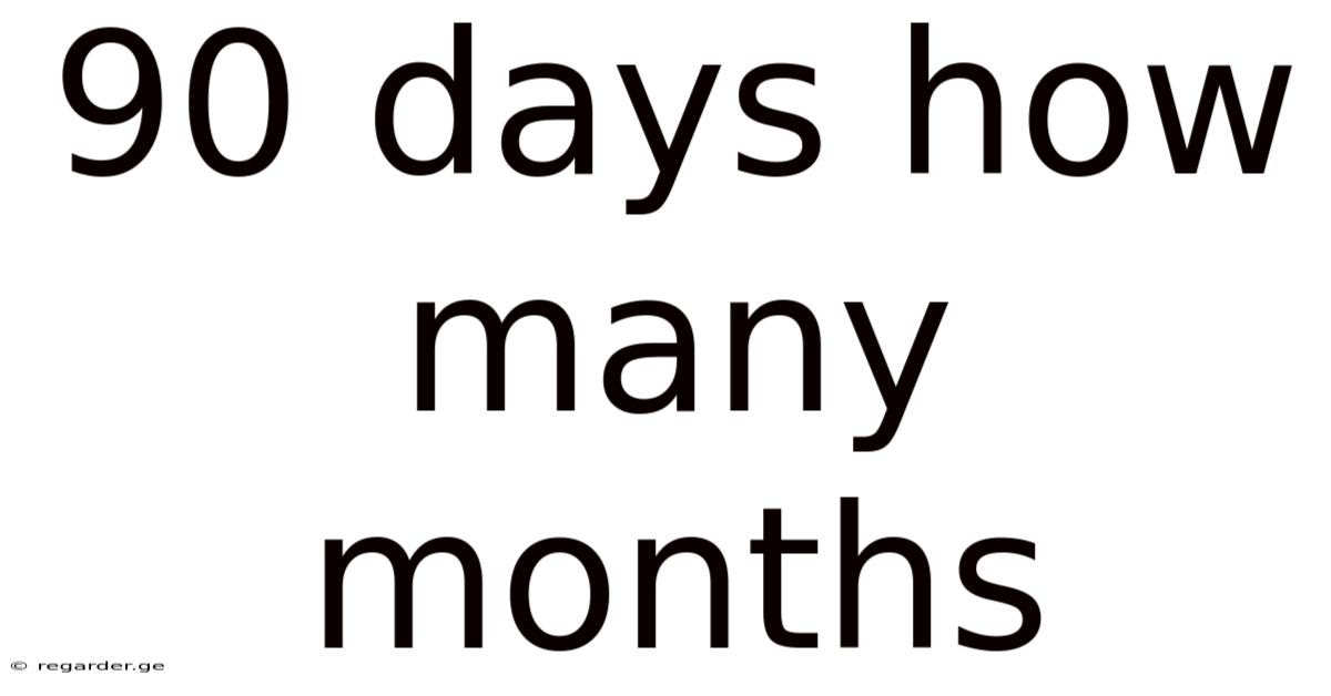 90 Days How Many Months