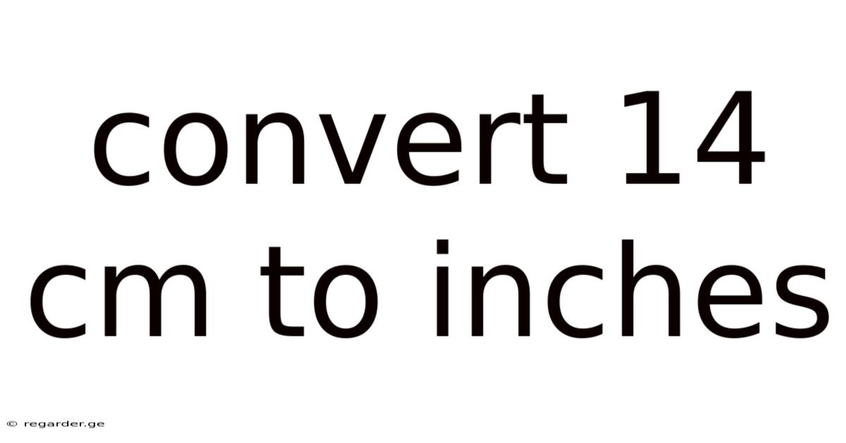 Convert 14 Cm To Inches