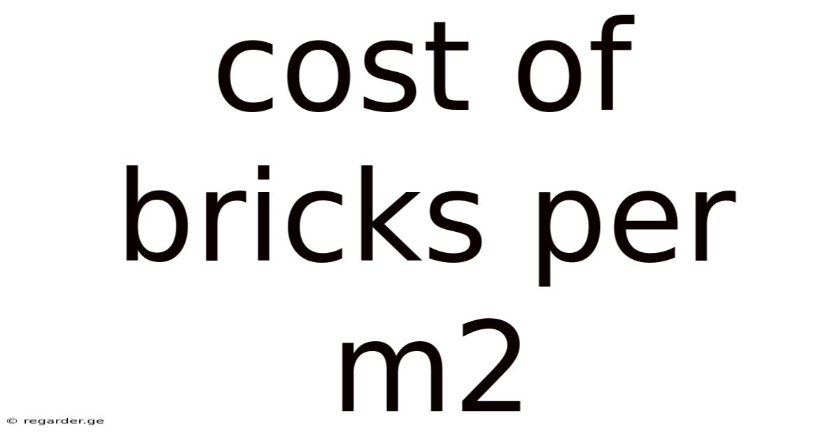 Cost Of Bricks Per M2