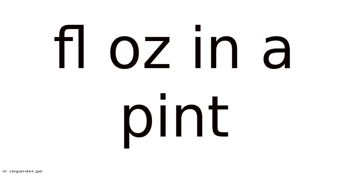 Fl Oz In A Pint