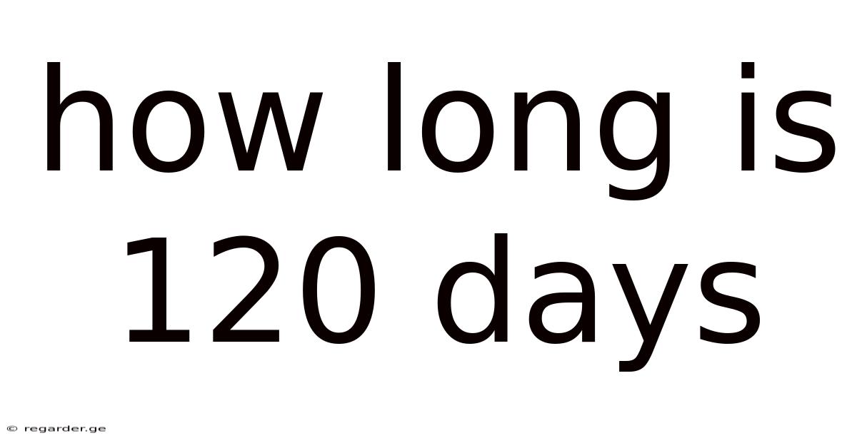 How Long Is 120 Days