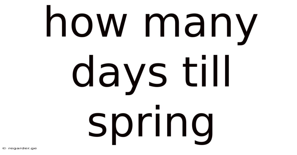 How Many Days Till Spring