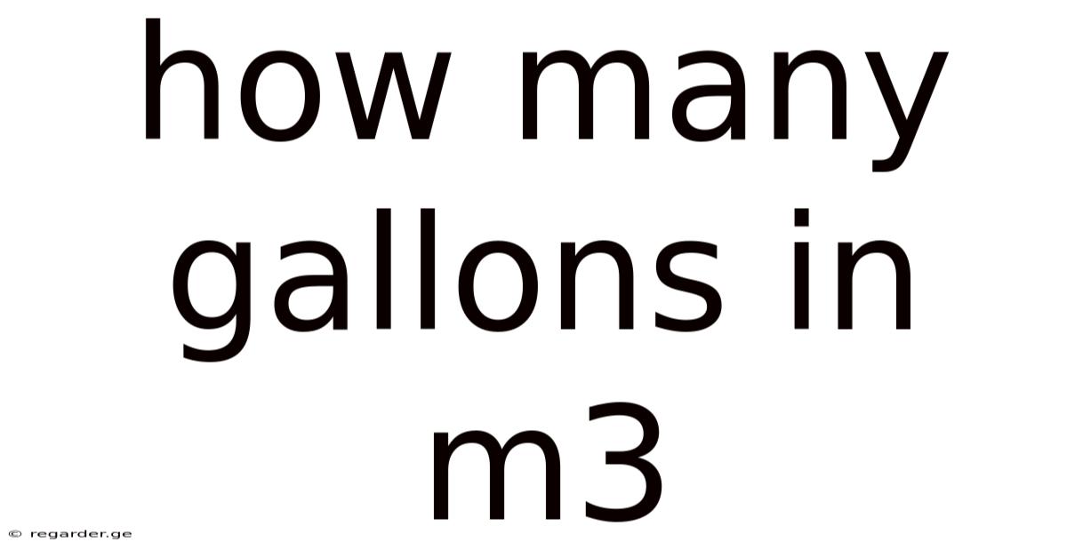 How Many Gallons In M3
