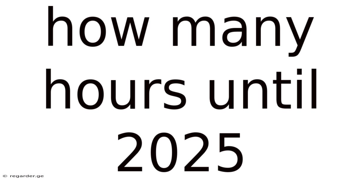 How Many Hours Until 2025