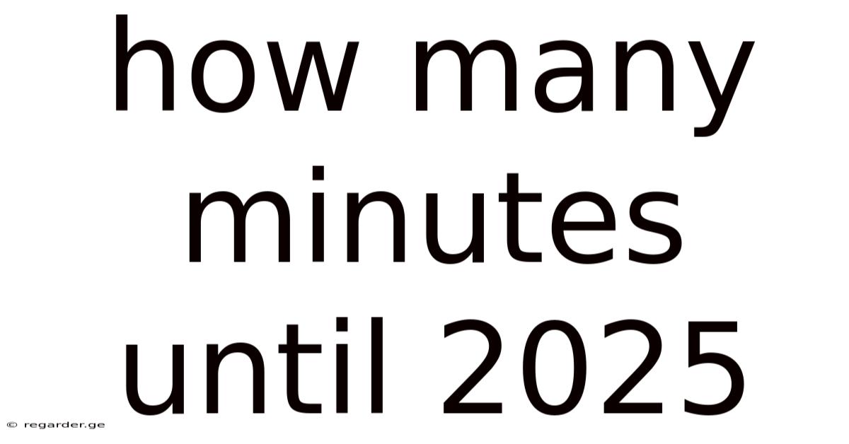 How Many Minutes Until 2025