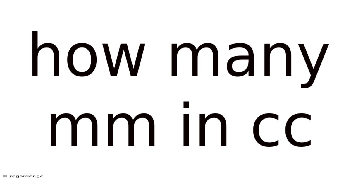 How Many Mm In Cc