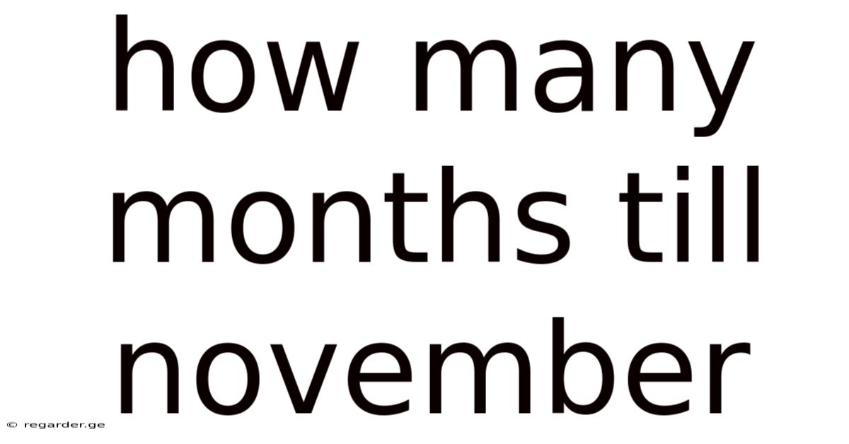 How Many Months Till November