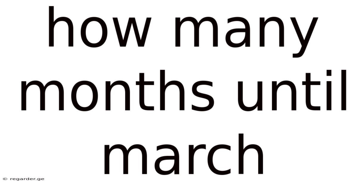 How Many Months Until March