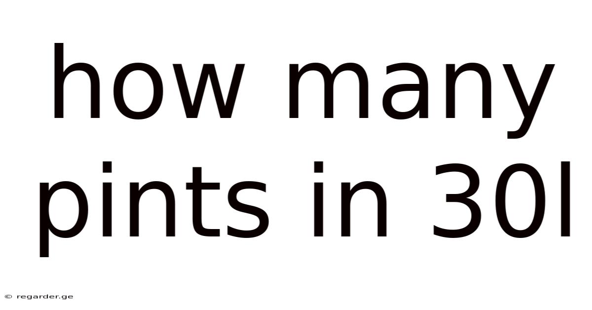 How Many Pints In 30l