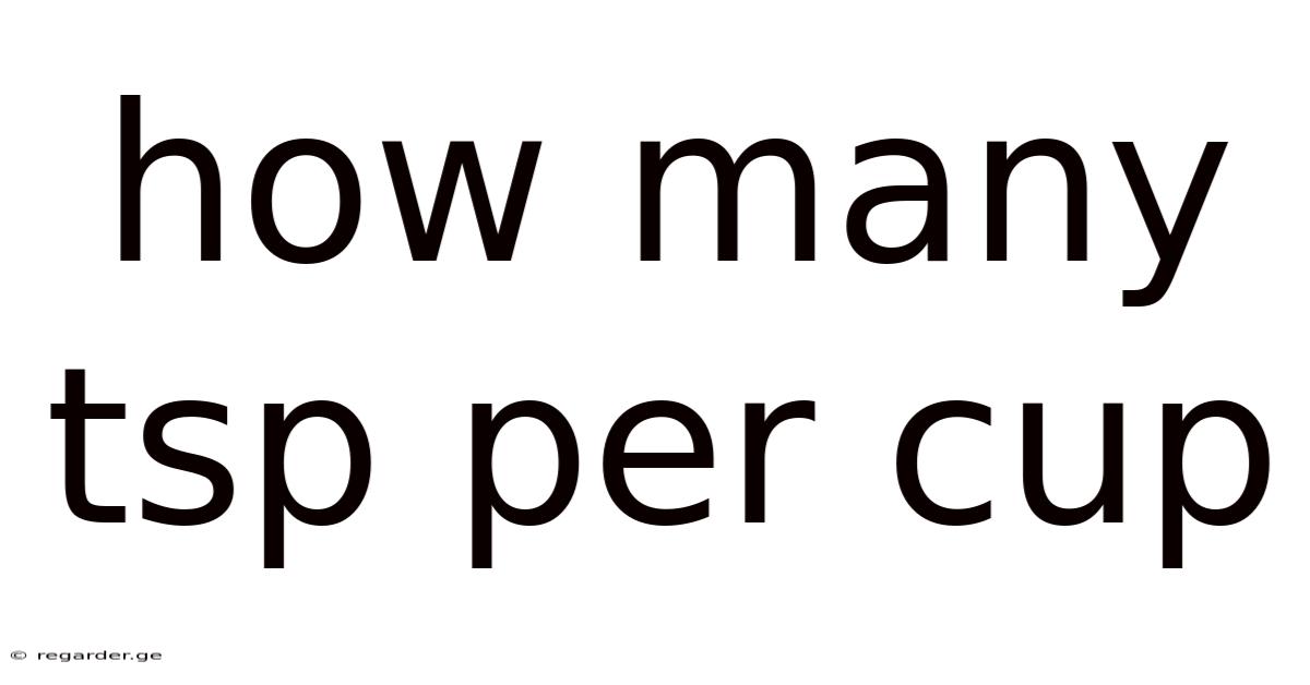 How Many Tsp Per Cup
