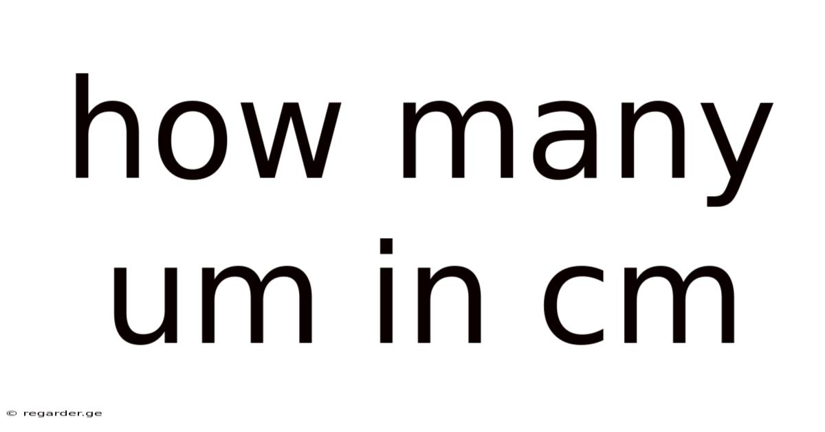 How Many Um In Cm