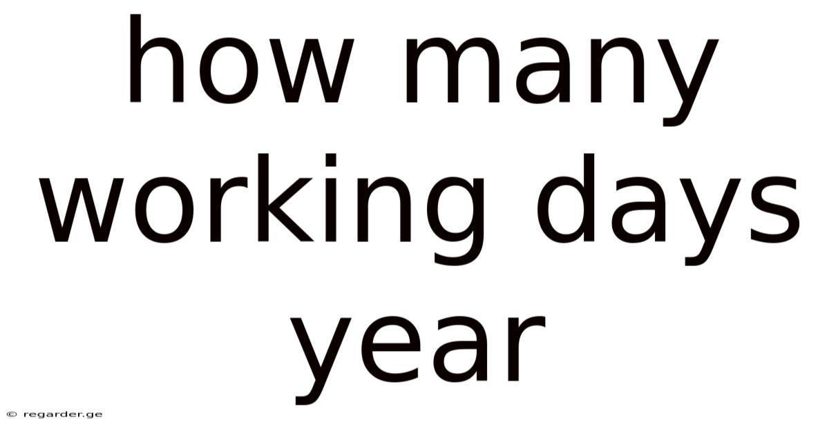 How Many Working Days Year