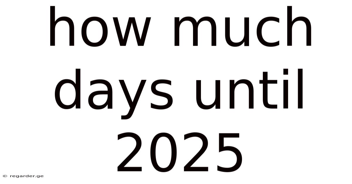 How Much Days Until 2025