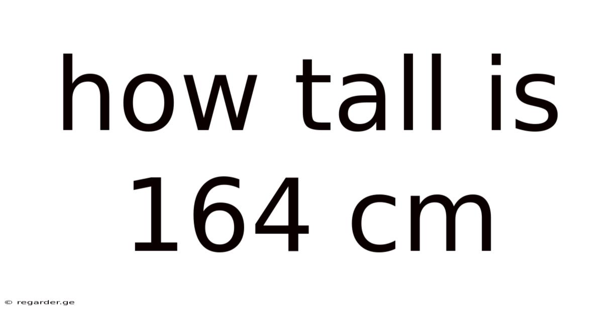 How Tall Is 164 Cm