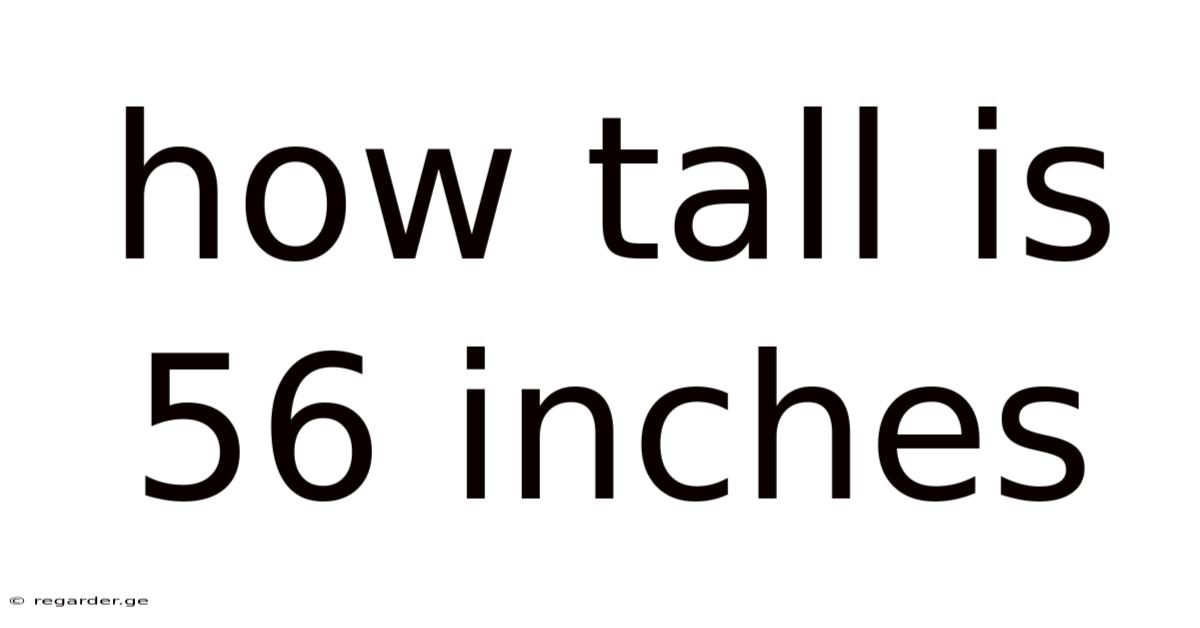 How Tall Is 56 Inches