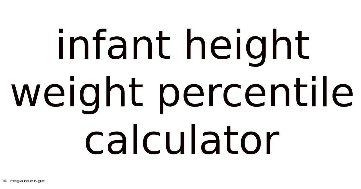 Infant Height Weight Percentile Calculator