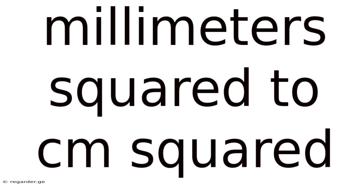 Millimeters Squared To Cm Squared