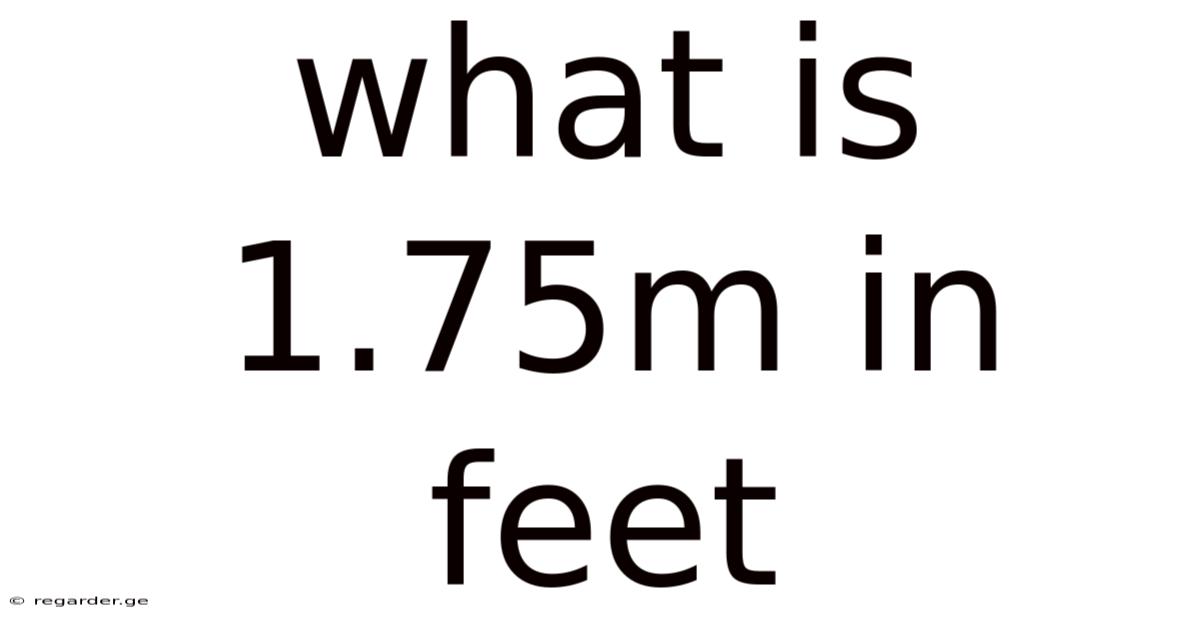 What Is 1.75m In Feet