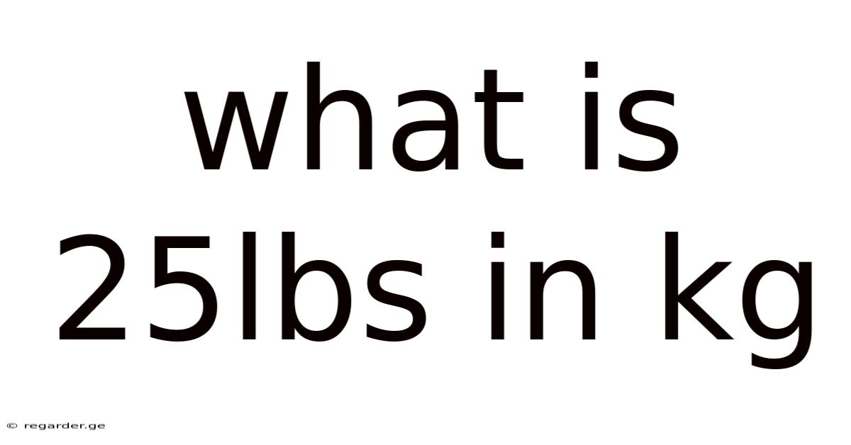 What Is 25lbs In Kg