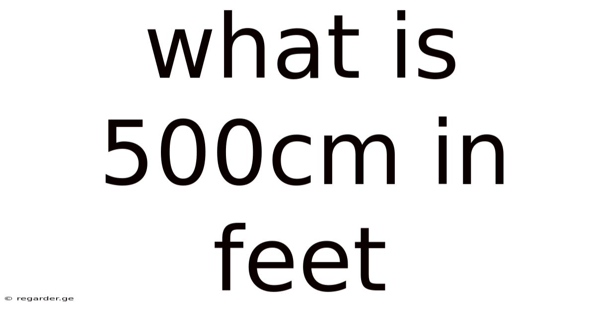 What Is 500cm In Feet