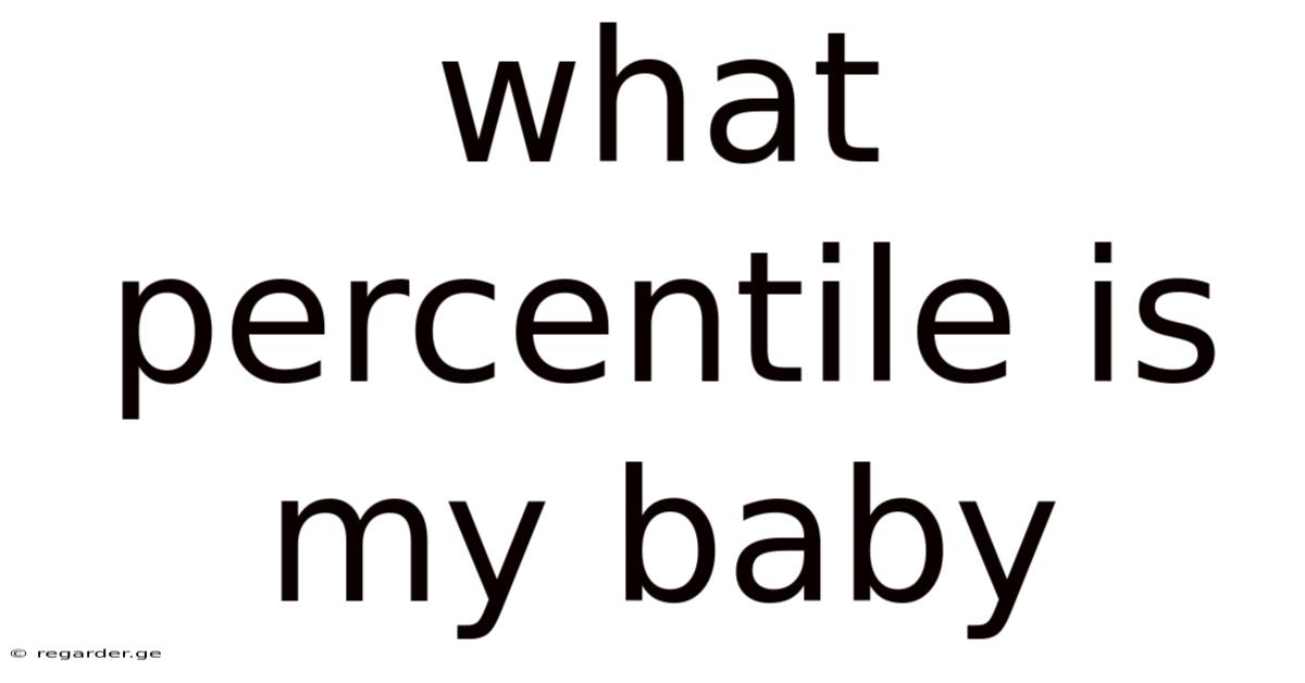 What Percentile Is My Baby